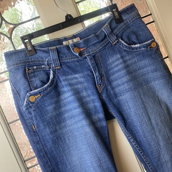 Levi's Denim - Levis Jeans Women 13M 31x29.5 Boot Cut Mid Rise Stretch Comfortable Embroidered